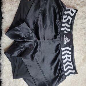 adidas Black Kids Athletic Shorts with Chevron Waistband